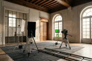 Salón señorial con techos artesonados de Palau Climent en Tortosa